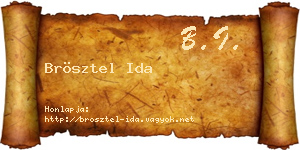 Brösztel Ida névjegykártya